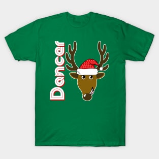 Dancer, Family Christmas Santa Anime 8+ Reindeer Tshirts T-Shirt